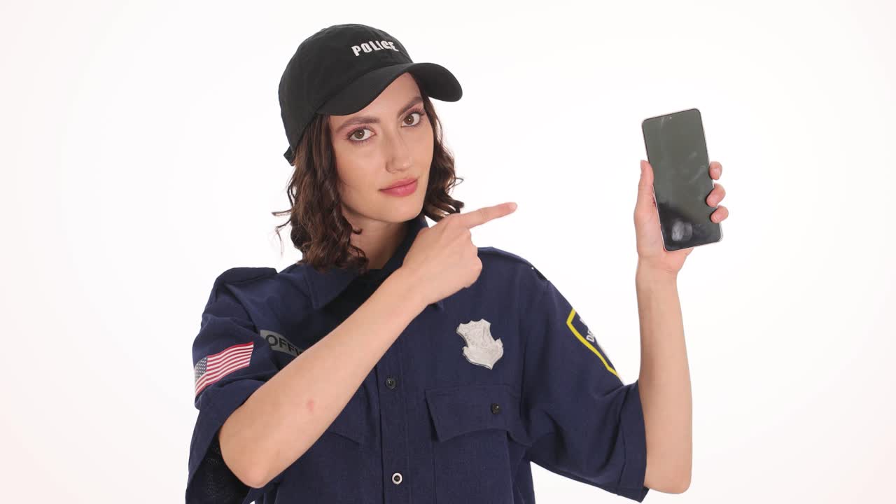 Woman in police uniform