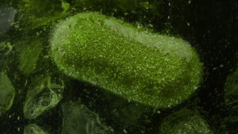 green candy in ice