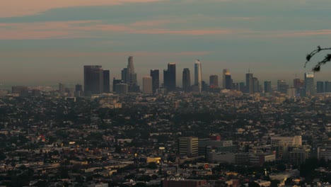 evening view of downtown los angeles