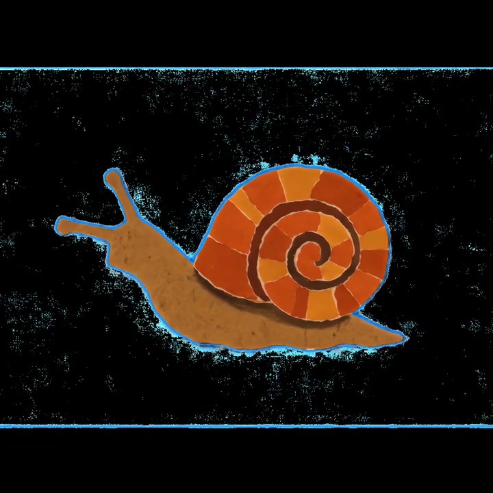 Caracol Animado Movendo-se Lentamente Pela Tela