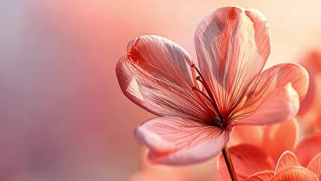 a close-up of a delicate pink flower
