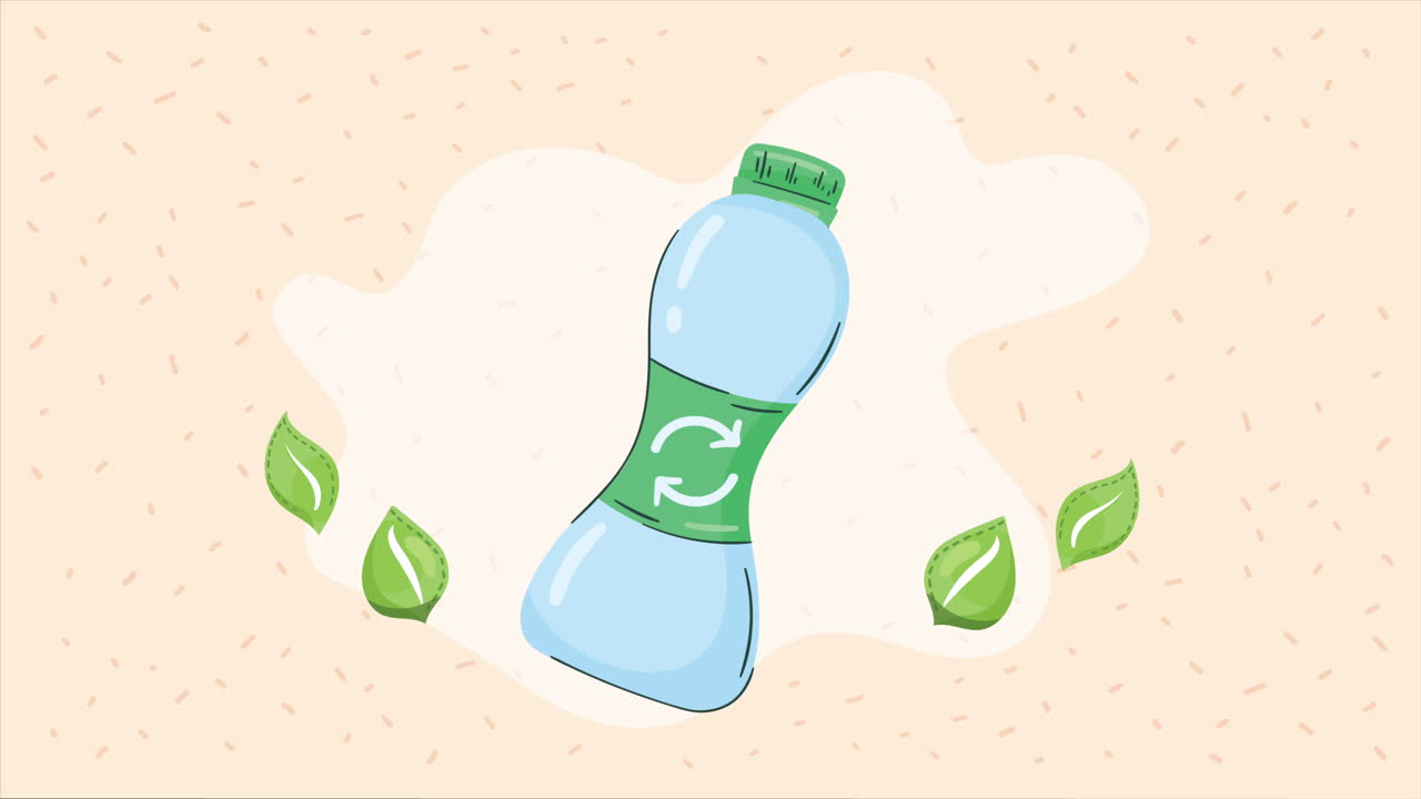 botella de agua de plástico reciclable