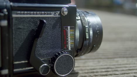 closeup of mamiya rb67 pro s camera