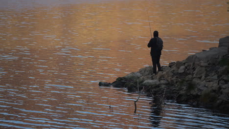 fisherman at sunset