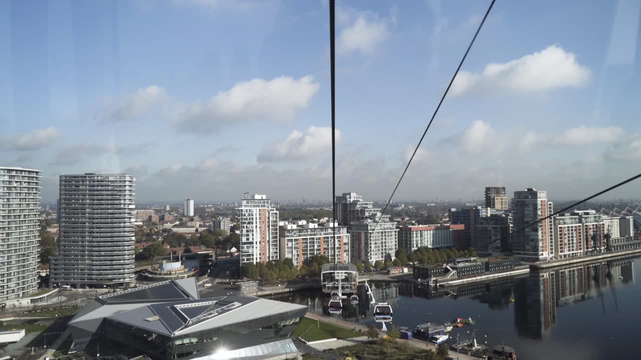 London Docklands Aerial View from Cable Car