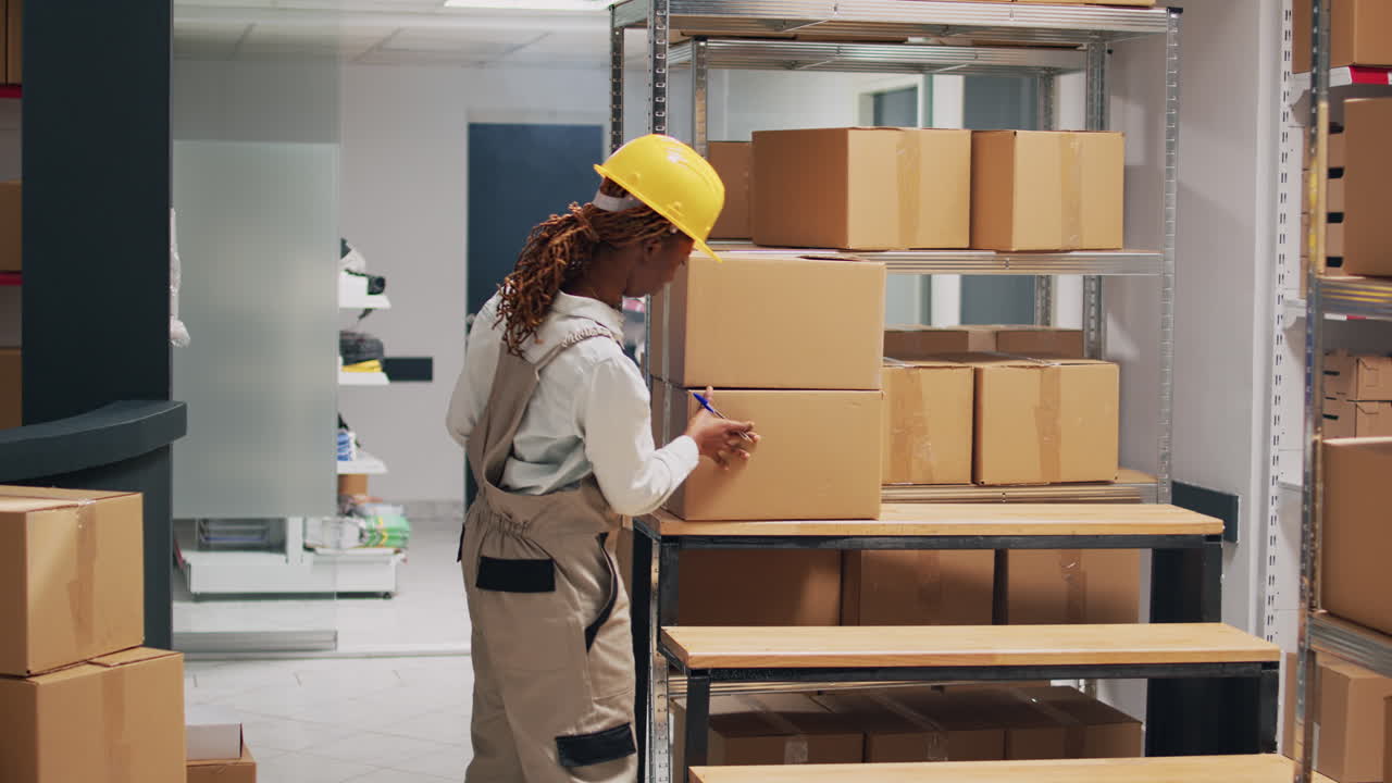 Warehouse workers checking inventory and preparing shipments