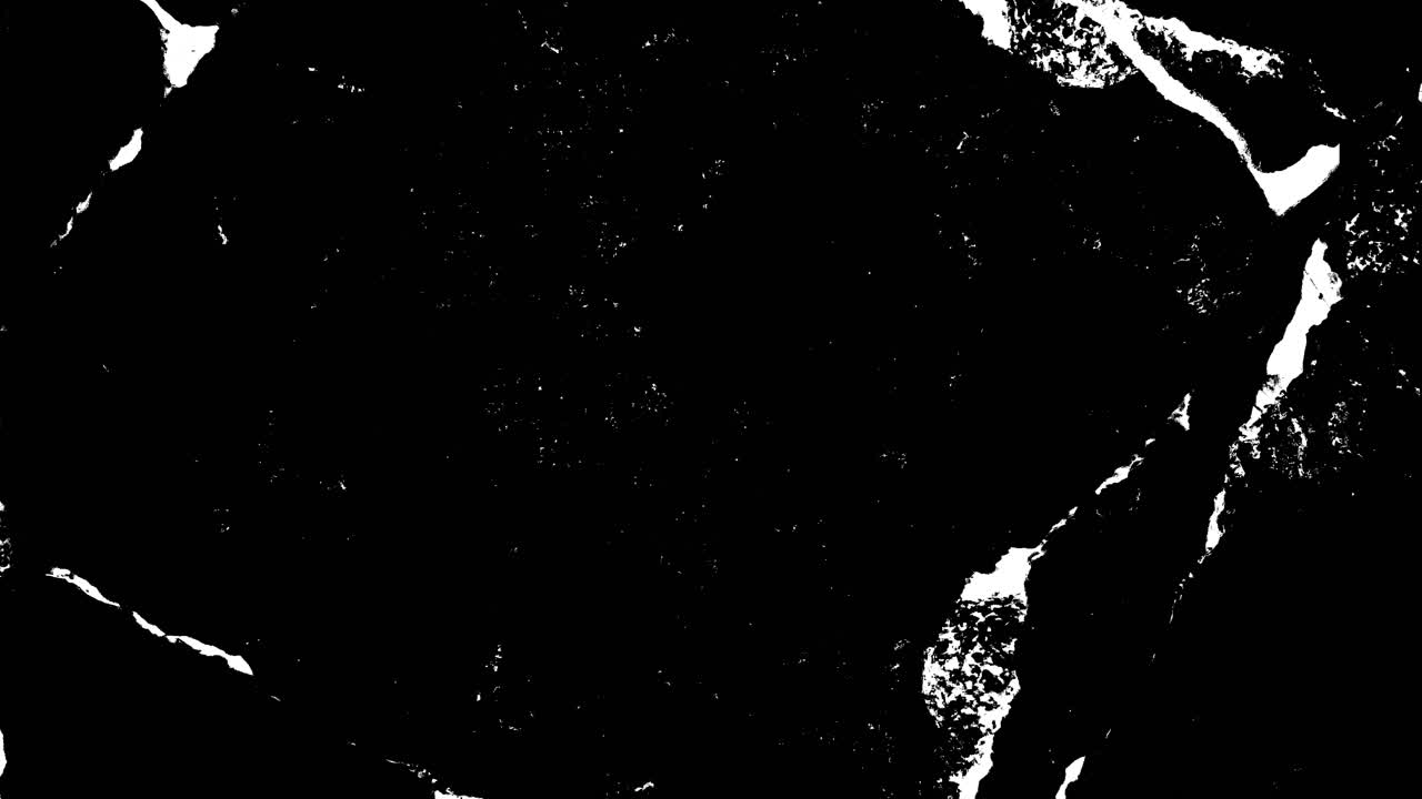 Transizione Astratta di Linee Bianche e Crepe su Sfondo Nero