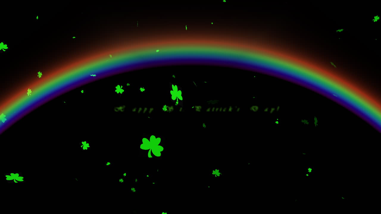 해피 세인트 패트릭의 날 인사말 카드 애니메이션