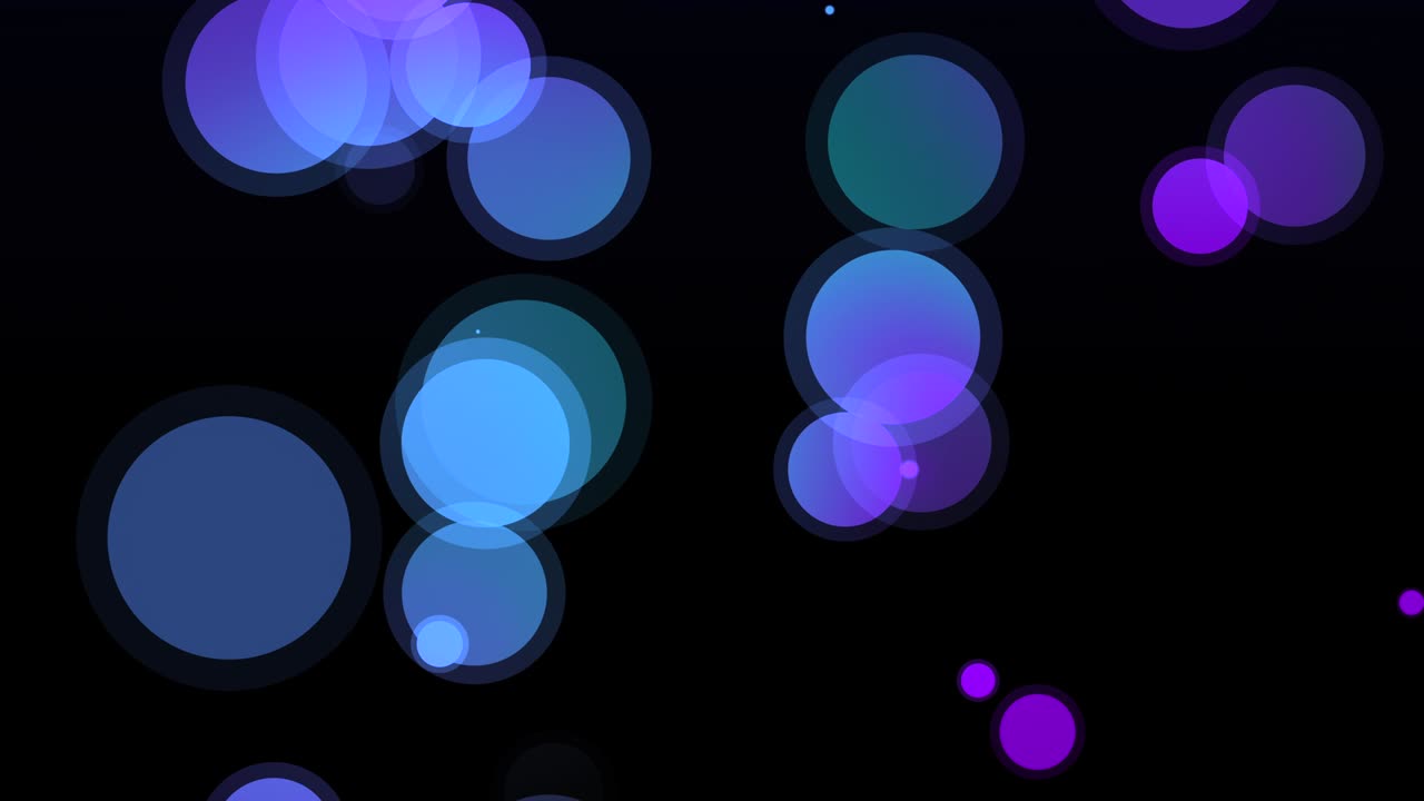 다채로운 애니메이션 원, 입자, 밝은 배경, 4k