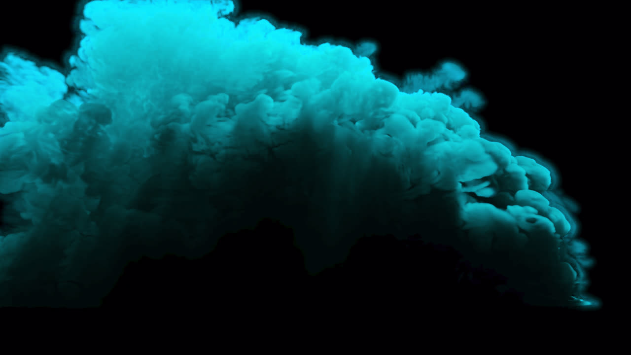 Cyan Ink Explosion