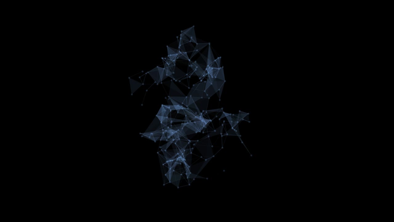 hermosa abstracción sobre un fondo negro. la esfera toma diferentes posiciones. video 4k.