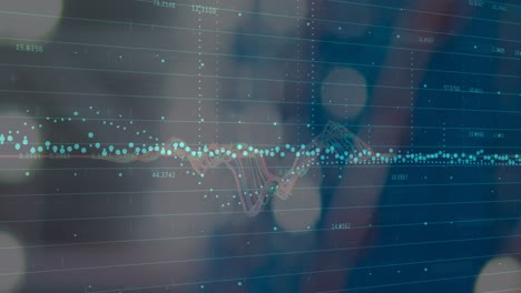 animation of data processing over empty warehouse