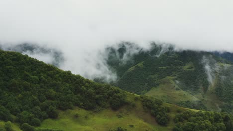 misty mountain range landscape