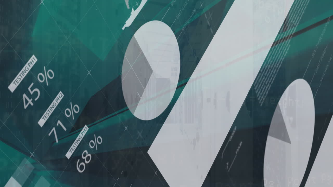 컴퓨터 서버를 통해 데이터 처리의 애니메이션