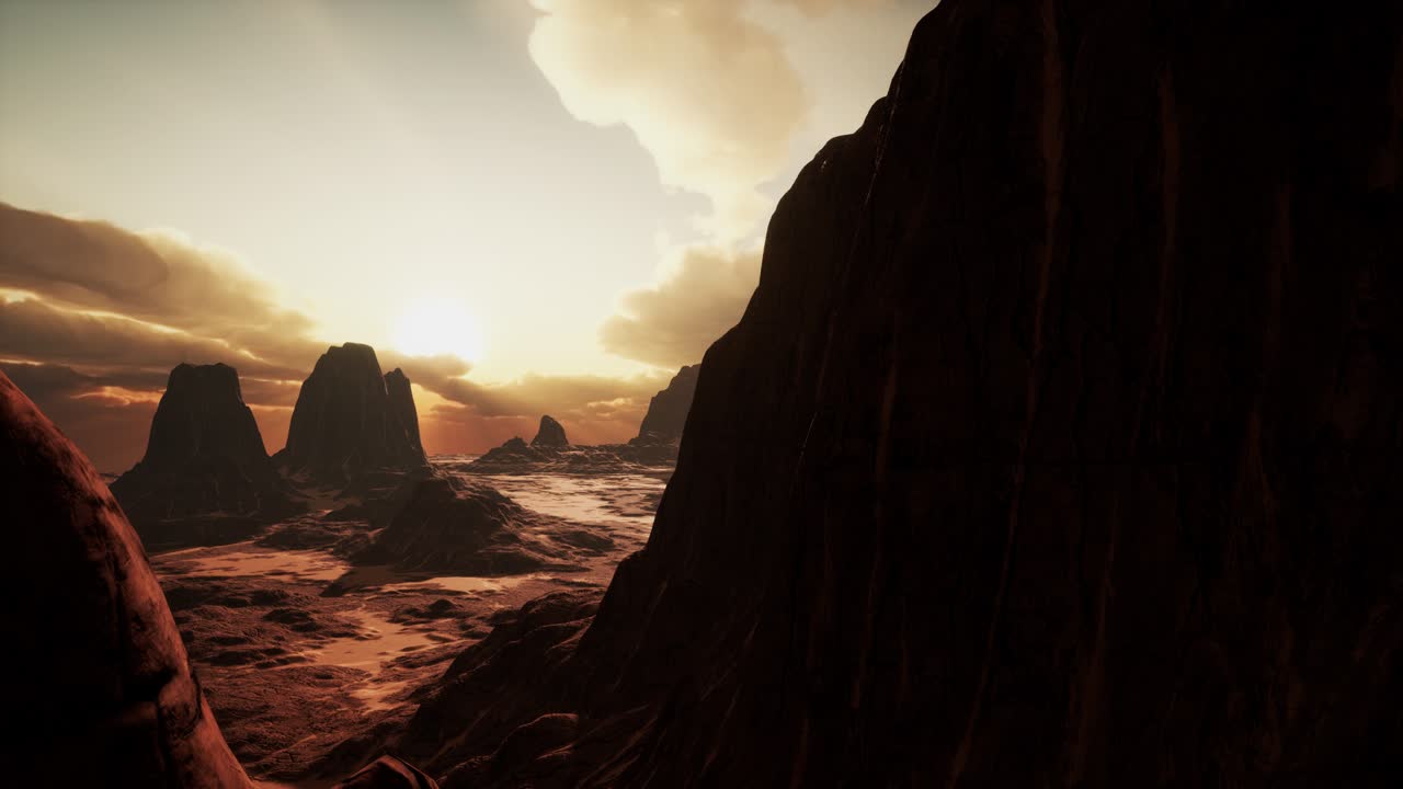 increíbles formaciones de piedra arenisca en el famoso atardecer en el valle del monumento