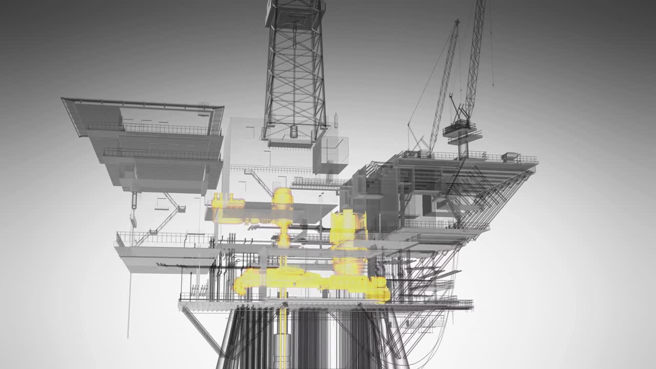 центральная платформа для переработки нефти и газа с вращающейся петлей