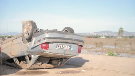 car rolled over in accident