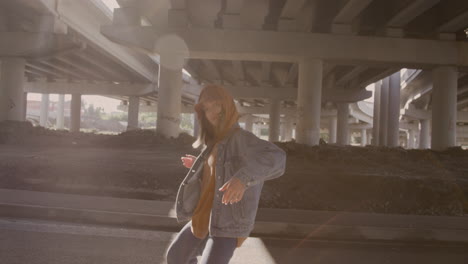 young woman dancing