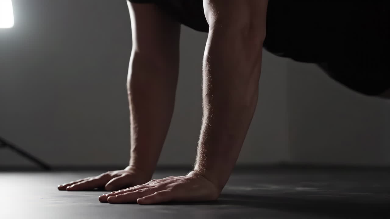 Person's Hands and Forearms during Exercise