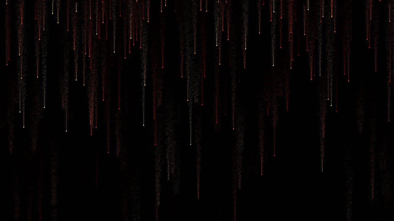 Abstract Luxury Golden Colored Particle Trails Seamlessly Looped