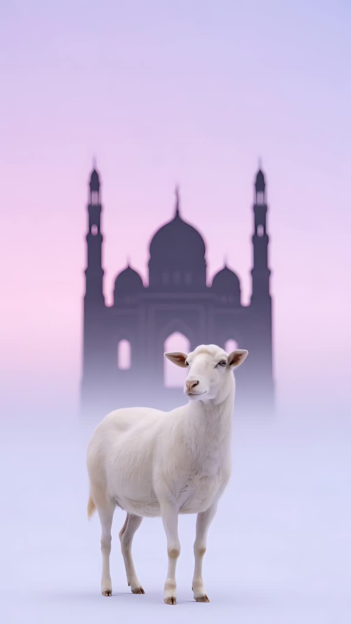 Mesquita Eid al-Adha Fundo Islâmico 4K.