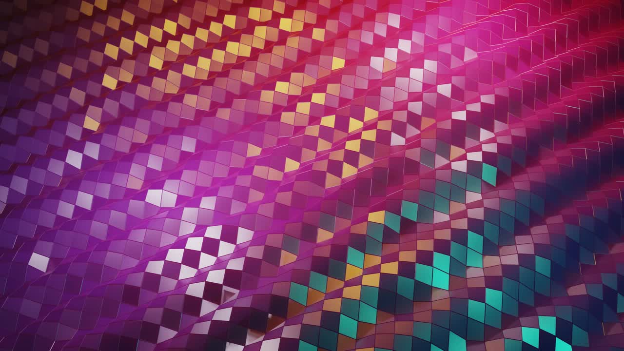 estilo creativo abstracto bajo fondo poli en 4k. ondas abstractas se mueven en superficie brillante en bucle. animación suave y sin costuras. simple geometría minimalista bg. color púrpura