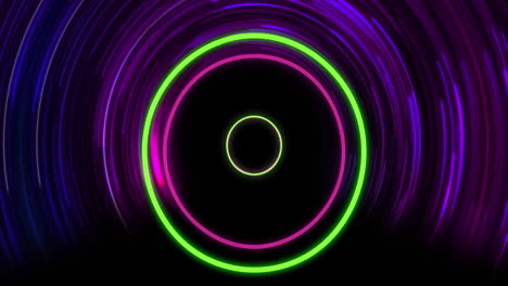 animación del túnel de rastros de luz brillante de la transferencia de datos