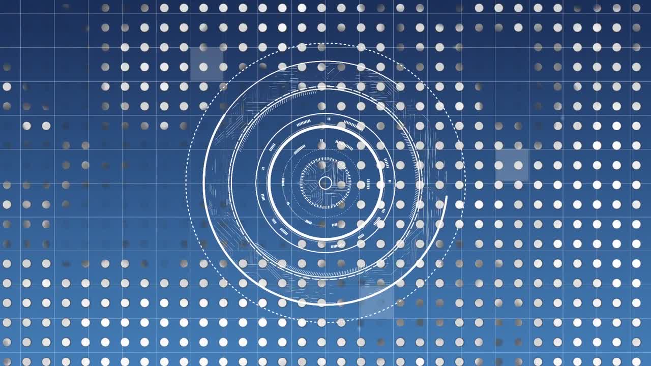 순차적인 점의 배경을 가진 렌즈