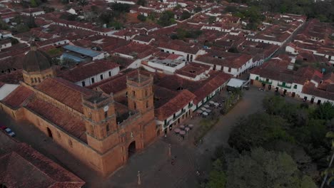 aerial view of a colonial town in south america