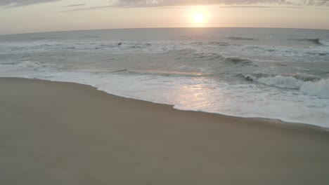 elevated view of the beach during sunset
