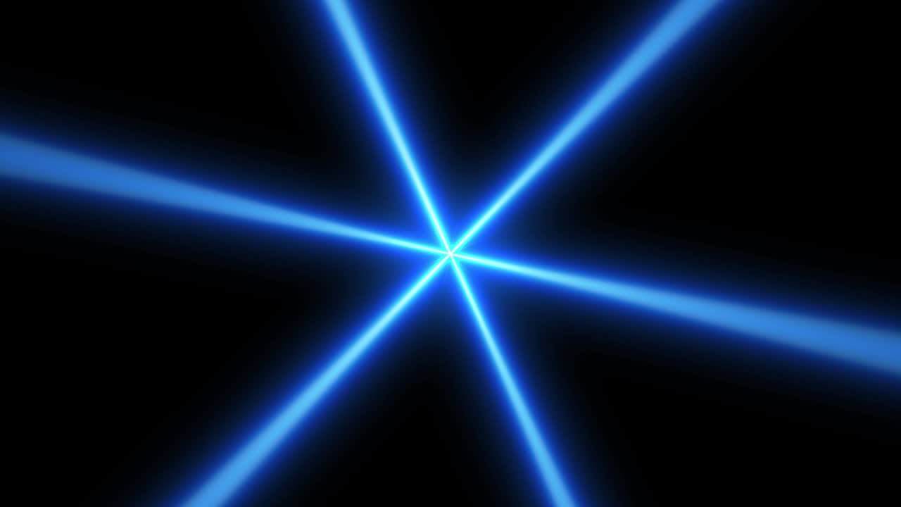 marco de neón de luz abstracta en fondo negro. espectáculo de láser animación en bucle. video 4k