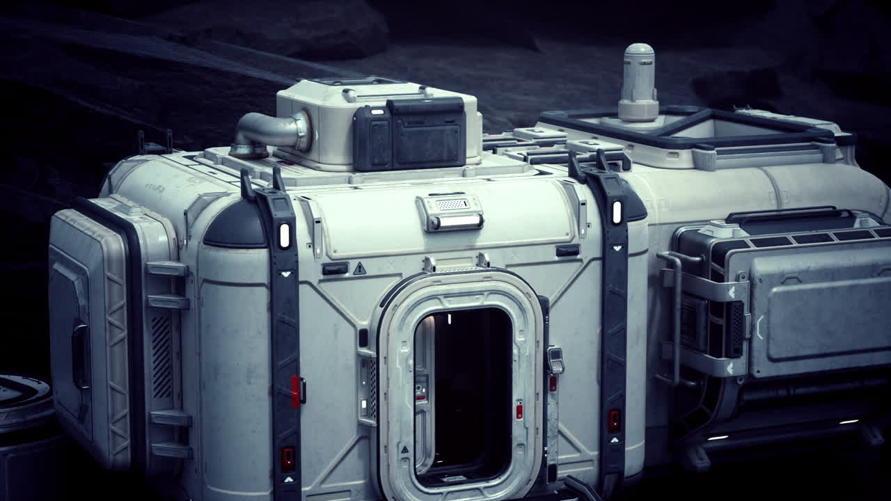 exterior de una nave espacial futurista