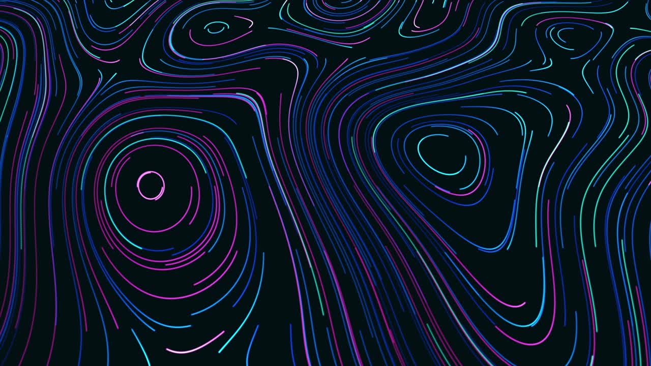 Abstract Colorful Flowing Lines Pattern