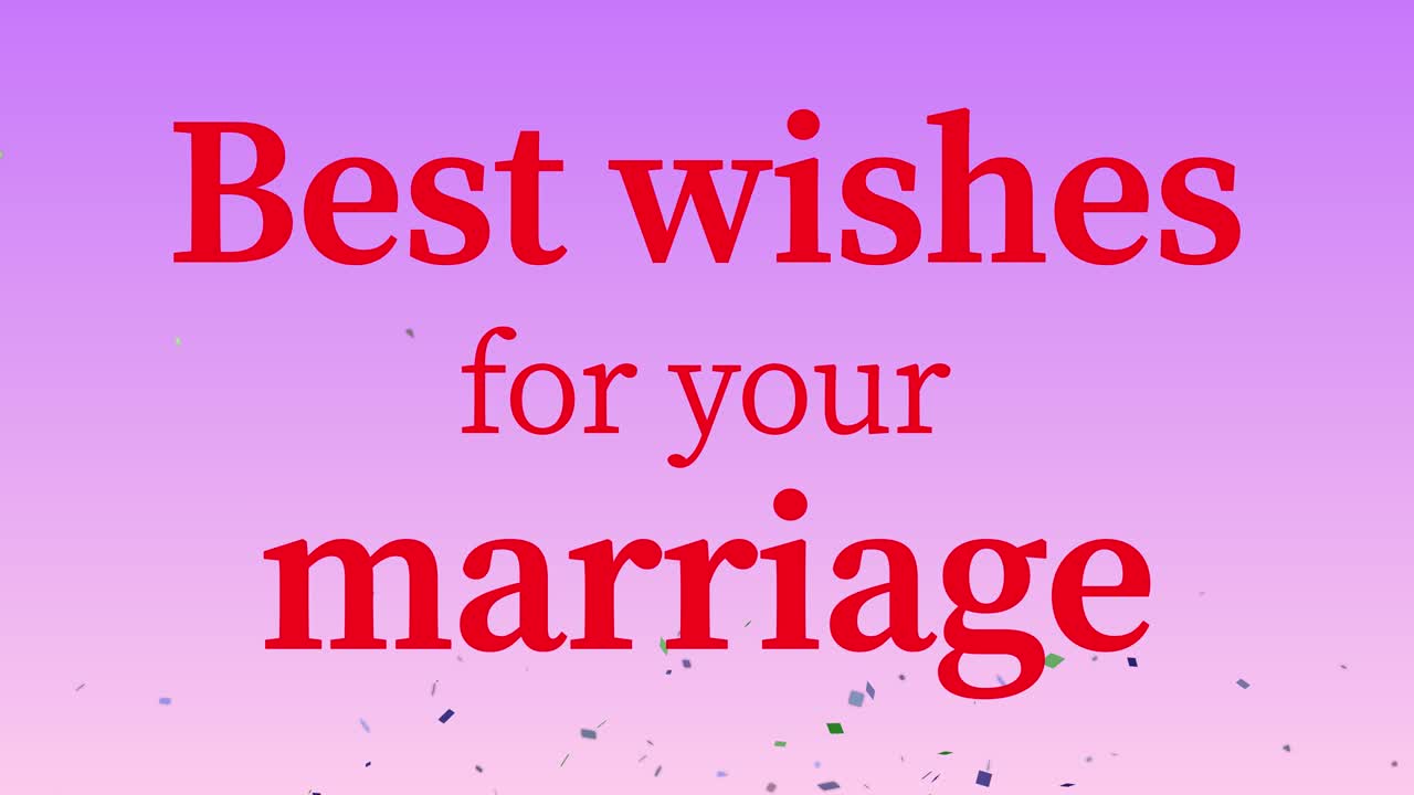 당신의 결혼에 대한 가장 좋은 소원 문자 메시지 애니메이션 모션 그래픽