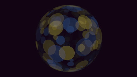 esfera 3d vibrante adornada con patrones circulares coloridos rojo, verde, azul