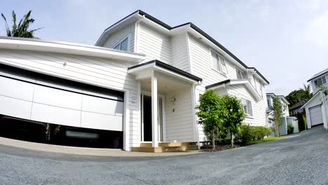 beautiful residential houses - retro buildings