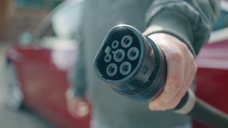 Close-up-of-charing-cable-for-an-electric-car