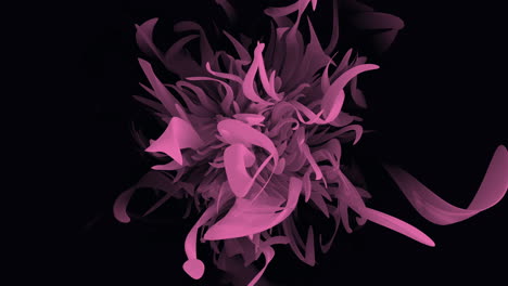 elegante y dinámico diseño abstracto rosa y negro con patrón giratorio