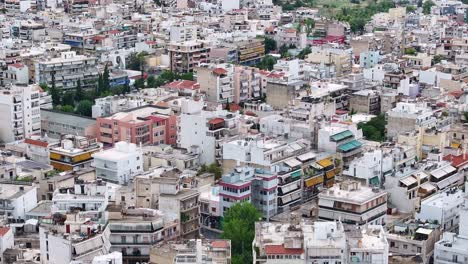 Imágenes-Aéreas-De-Drones-De-Atenas,-Estilo-De-Vida-Urbano.