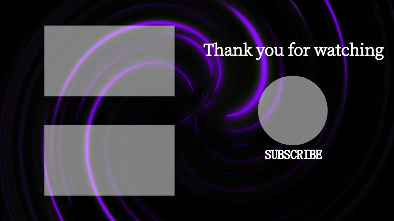 보르텍스 네온 엔드 카드 엔딩 스크린 모션 그래픽