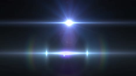 Animation-of-two-beams-of-white-light-moving-across-black-background