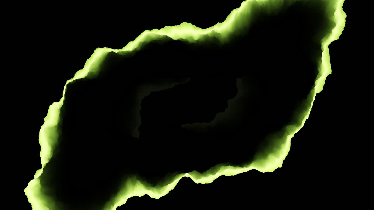 Twisted green mystical hole on black space