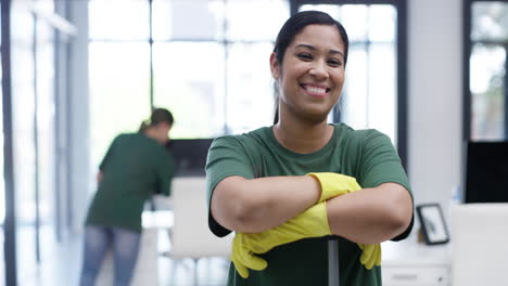 a-young-woman-cleaning-an-office-space