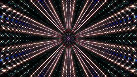 líneas brillantes que establecen el movimiento de la onda, coloridas, sobre un fondo negro