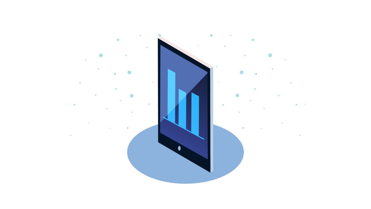 smartphone device tech isometric animation