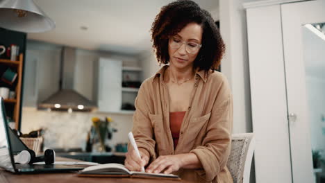 woman working from home at her desk