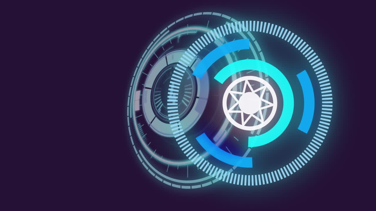 어두운 배경 위의 스캔 범위의 애니메이션