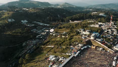 Large-Barrilete-Kite-Flying-Above-Sumpango-Town-During-Día-de-Los-Muertos-Celebrations-In-Guatemala