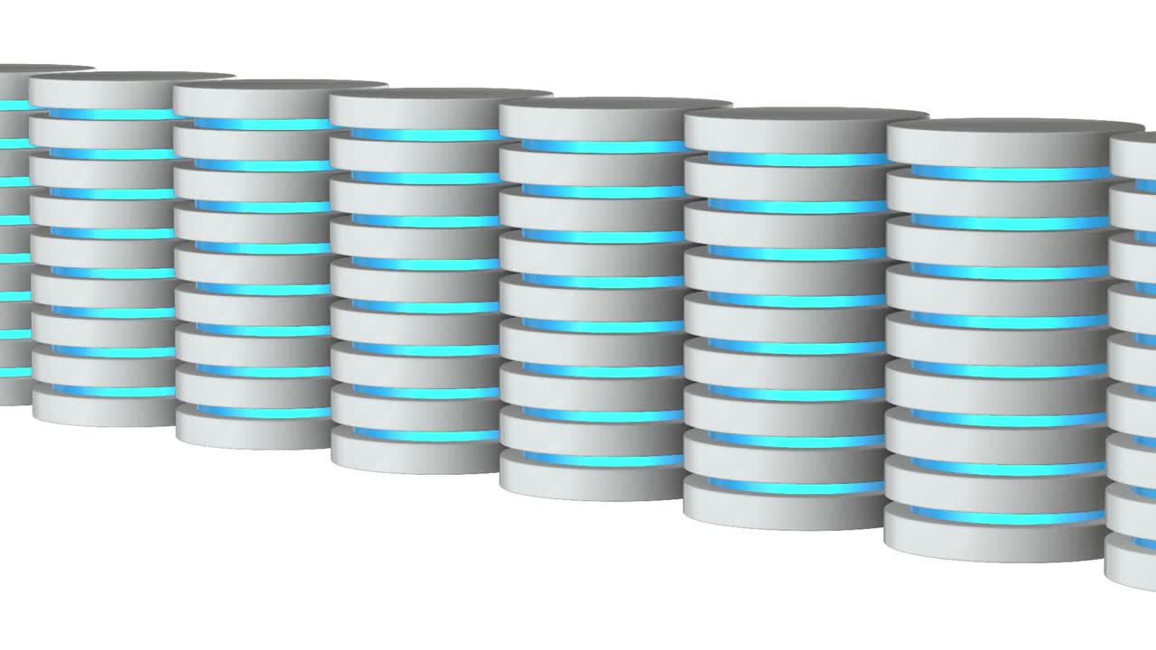 Futuristic server hard disk and database block or battery cell. Web Hosting or cloud computing concept.