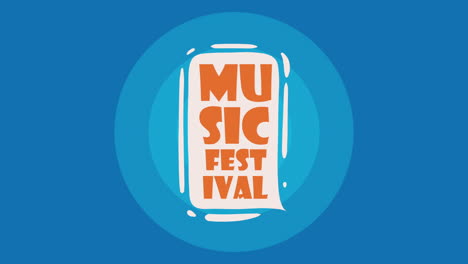 music festival lettering with smartphone